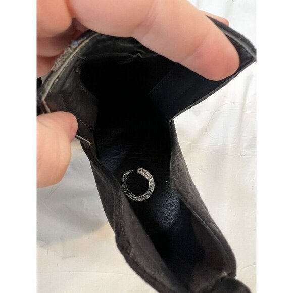 JOURNEE COLLECTION Black Issla Almond Toe Block Heel Slip On Booties Size 6.5 - Picture 15 of 16